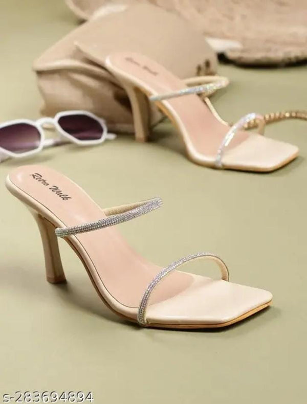 Retro Walk Rhinestone Fashionable Pencil Heels