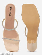 Retro Walk Rhinestone Fashionable Pencil Heels