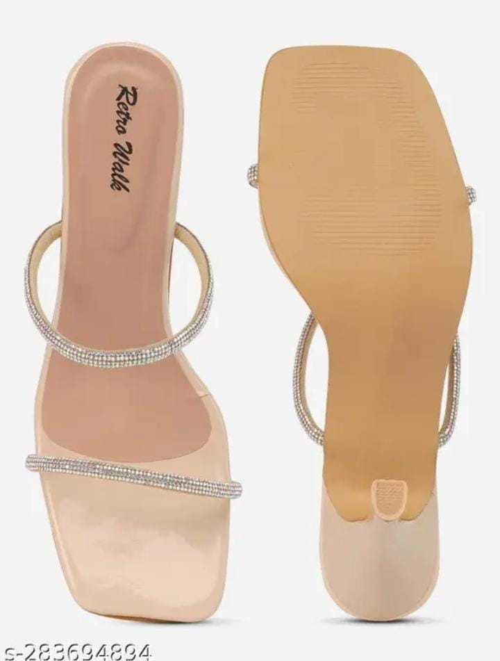 Retro Walk Rhinestone Fashionable Pencil Heels