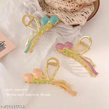 Tulip Clips Women's Hairpins Metal Flower
