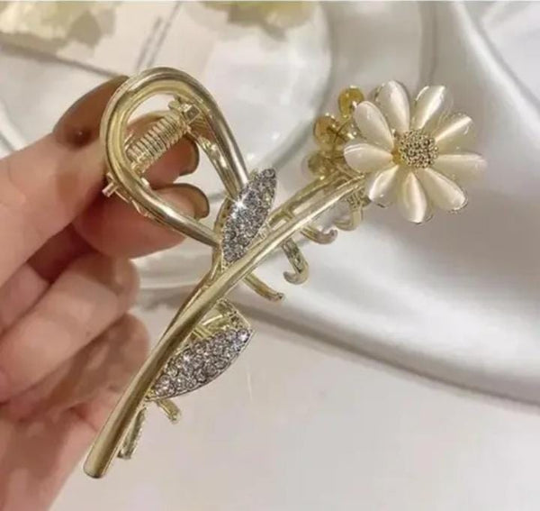 Metal Hair Claw Clip Gold Rose Wedding Hair Clip For Women 1pcs