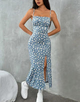 Pretty Women's Daisy Floral Print Bodycon Midi Dress