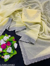 Womens New Latest Bollywood Fancy Party Wear Premium Super Net fabric Embelished Swaroski Work with Fancy Border Saree With Blouse