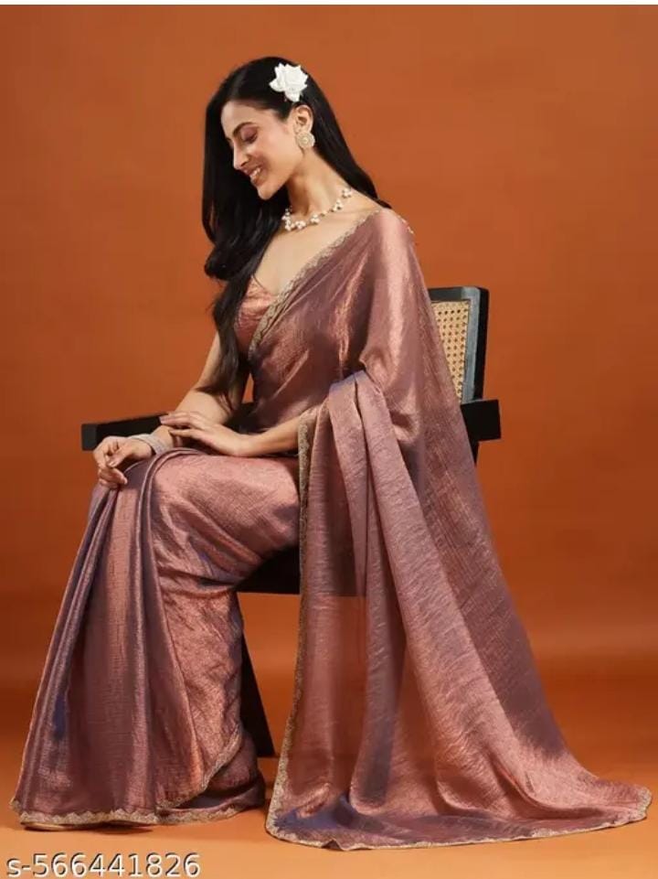 Pastel Shimmer Saree with Fancy Border