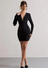 full sleeve mid length short top dress for women