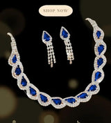 Silver Plated Necklace Set With Princess Unique Jewellery Sets