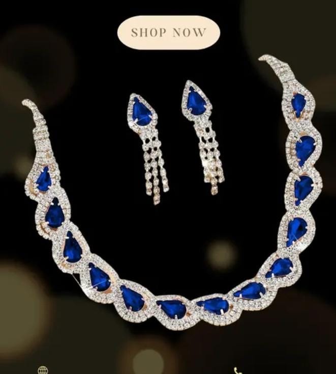 Silver Plated Necklace Set With Princess Unique Jewellery Sets